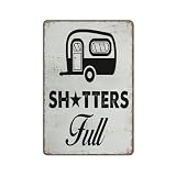 Camping-Blechschild mit Spruch, Dekoration, Wohnmobil, Badezimmer, rustikales Camp-Dekor, lustiges Metallschild, Poster, Wandkunst für Küche, Garten, Badezimmer, Bauernhof, Zuhause, Kaffee-Dekor,