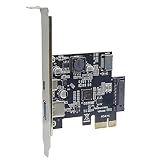 Kaohxzklcn Schnelle Geschwindigkeit USB3.2 Gen1 PCIEX1 Adapterkarte PCIe Mit USB+TypeC+TypeE Vorne 3 USB Anschlüsse Für Desktop PC