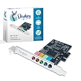 Donkey pc - PCI Express 5.1-Soundkarte mit hoher Direktklangleistung und Surround 3D-Sound. Unterstützt 6-Kanal-DAC 5.1-Surround-Ausgang für Heimkinos und Sp