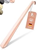 JK Trade® 52cm STABILER Edelstahl Schuhlöffel Lang | 2mm polierter Metall Schuhanzieher Lang zum Stehen | Schnell & Einfach | optimierte Länge & Breite | Shoe Horn | Business | Aufhängb