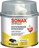 SONAX AuspuffReparaturSet (200 g) verschließt größere Risse, Löcher & undichte Stellen dauerhaft, schnell & absolut gasdicht | Art-Nr. 05531410
