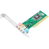 B34C PCI Soundkarte für PC, Intern 5.1 Kanal Audio Soundkarte mit Dolby Digital Surround, Gameport, 4-Kanal-Supp
