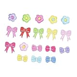 DOITOOL 18Stücke Cartoon Applikationen Selbstklebende Patches für Kleidung Bowtie und Stickereiaufkleber DIY Dekoration für Kinderoutfits und Bastelprojek