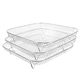 BESPORTBLE 1 Satz Luftfritteusengrill Grillständer Regal Für Heißluftfritteusen Air Fryer Grillrost Grillroste Grillen Toastgestell Backofen- -Rack Grillregal Edelstahl 304 S
