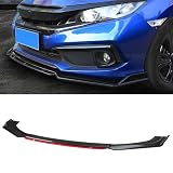 ZONEWD Auto Frontspoiler für Peugeot 206 CC (2D) Coupé Cabrio 2001-2005 2006 2007 2008, Frontstoßstange Bumper Spoiler Lippe Diffusor AntiKollision Auto zubehör,Carbon Fiber Bright R