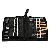 46pcs Carving Tools Messer Kit Professionell Gemüse Obst Fruchtfutter Set mit Hölzernen Plastikgriffen für Köche Caterer Hobby