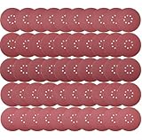 CUBEWAY 50 Stück Schleifscheiben Ø 225mm,8 Loch in Rot, 10X P40/60/80/120/240 8 Loch rund, für Schleifpapier Trockenbauschleifer Langhalsschleifer Schleifgiraffe Deck