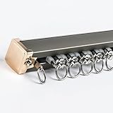 Robuste Gardinenstange, 6 m, Decken-/Wandhalterung, für Raumteiler, Schlafzimmer, Wohnzimmer, Champagner, 400 cm (4 x 100 cm)