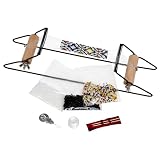 The Beadsmith metal bead loom set, includes loom (31.75 cm x 6.35 cm x 7.62 cm), thread, needles and 18 grams of glass beads for bracelets, necklaces, b