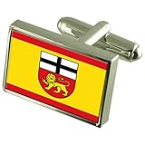 Bonn City Deutschland Fahne Manschettenknöpfe graviert Box