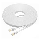 Fumitt Cat7 Ethernet Kabel 30m,Flaches RJ45 High Speed 10 Gigabit Lan Internet Netzwerk Kabel für Xbox,PS4,Modem,Router,Switch,PC,TV Box