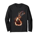 E-Gitarre Metal Band rock geschwungenes Feuer / Flammen Lang