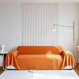 HNTYSM Chenille-Überwurf, kariert, Diamant, für große Sofas, vier Jahreszeiten, 2-Sitzer-Sofabezug, Sofaüberwurf in verschiedenen Größen, Dekoration für Wohnzimmer, Sofadeck