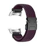 Geflochten Armband Kompatibel mit Samsung Gear Fit 2 Band, Sport Elastisches Nylon Ersatzarmband mit Verstellbarer Metall Verschluss Armbänder für Samsung Gear Fit 2 Uhrenarmband für Damen Herren (6)