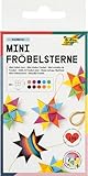 folia 1295 - Papierstreifen für MINI Fröbelsterne, 100 Streifen, 25 Sterne, Rainbow