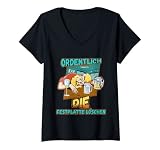 Damen Ordentlich Die Festplatte Löschen T-Shirt mit V