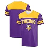 FOCO NFL Herren Offizielles Lizenzprodukt Primary Logo Team Color Wordmark Game Day V-Ausschnitt Fußball-Top, Minnesota Wikinger, Violett, M