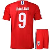 Norwegen Fußball Trikot Set Haaland - Kinder und Erwachsene - Jungen - Sportsachen - Geschenk - Sport t Shirt - Sportbekleidung - Größe S