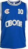 Classic Dražen Petrovic KK Cibona Zagreb Retro Basketball League Play 10 Trikot, blau, XL