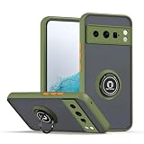 EASSGU Hülle für Google Pixel 8 Pro (6.7' Inches), Ringständer Klare Schutzhülle, Stoßfeste, tropfenfeste TPU Silikon Stoßfänger Telefonhülle - Armeegrü