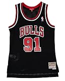 Mitchell & Ness Dennis Rodman #91 Chicago Bulls 1997-98 Swingman NBA Trikot Schwarz (Damen), M