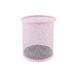 LEVIATAN Metall Stifteköcher - Stiftehalter rund aus Drahtmetall - Mesh Multifunktions Becher für Kugelschreiber - Stifte Halter für Büro/Schule Ø91 mm,