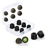 aceyoon Ersatz Ohrstöpsel, 6 Paare Silikon + Schaumstoff Ohrhörer Ersatzstöpsel In Ear Ohrpolster Kompatibel mit den meisten in-Ear Kopfhörer S M L Schw