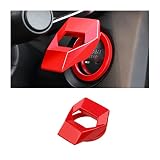CGEAMDY Auto Zündknopf Abdeckung, Start Stop Knopf Abdeckung, Auto Startknopf Dekorationsring, Geeignet für Eine Breite Palette von Fahrzeugen auf Dem Markt (Rot)