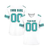 KONG JIMFAN Personalisiertes American Football Trikot,Individuell Bedruckt Namen Nummer & Logo,Football Kostüm Für Erwachsene Und Kinder Unisex Aktiv Kleidung Teamtrikot Tshirt Personalisiert(2)