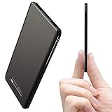 Attom Tech Externer Handy-Akku mit drei USB-Ausgängen, sehr dünn, 5000 mAh, Mini-Akku-Pack mit kleinem Dual-USB-Ausgang, Notfall-Telefon-Stromversorgung
