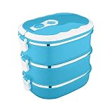 TINDIN Thermobehälter für Essen Brotdose Edelstahl 2700 ML Bento Box Meal Prep Boxen Warmhaltebehälter Essen Thermo Lunchbox Brotbox Brotdosen Lunch Box Brotzeitbox Thermobehälter E