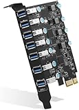 FARBOKO USB PCIe Karte 7-Port, USB 3.0 5Gbps PCIe Erweiterungskarte für Windows 10/8/7/XP und MAC OS 10.8.2 Ab