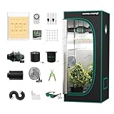 Mars Hydro TS600 Growzelt Komplettset LED Grow Light Lampe 60X60X140cm Indoor Grow Tent Set mit 4' Belüftung