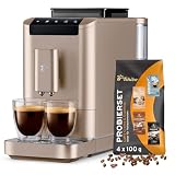 Tchibo Kaffeevollautomat Esperto2 Caffè mit 2-Tassen-Funktion für Caffè Crema und Espresso, Metallic Sand – INKLUSIVE Kaffeeprobierset GRATIS