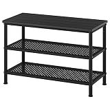 IKEA PINNIG Sitzbank mit Schuhaufbewahrung, 79 x 35 x 52 cm, Schw