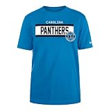 CAROLINA PANTHERS Unisex NFL Regular High Density Ink Screenprint Front Graphic Original Team Color T-Shirt, Blau, XL EU