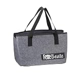 MC-Trend faltbare Filztasche mit lustigen Sprüchen aus 3 mm starkem Filz praktische Tasche zum Einkaufen Shoppen Aufbewahrung Einkaufstasche Shopper Shopping Bag Einkaufskorb Tragetasche (Fette Beute)