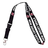 New Jersey Devils NHL National Hockey League Autoschlüssel, Ausweishalter, Schlüsselband, Schlüsselanhänger, abnehmbare Schnalle, (Lanyard 2 – Schwarz)