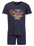Henry Terre Herren Pyjama Set 2 TLG. Shorty Original Authentic Nightwear Übergröße Baumwolle, Farbe:Anthrazit, Größe:XL