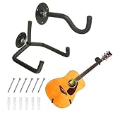 TTCR-II Gitarrenhalter für Die Wand Schräg, Gitarren Wandhalterung Akustik Elektrik Klassische Gitarren Ständer Wandhalter Gitarrenständer, Gitarrenhalter Wand Display für Ukulele Gitarre Banj
