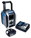 Makita DMR115+BL1830B+DC18RC Baustellenradio, DAB+ und Bluetooth, mit 3 Ah Akku + Ladeg