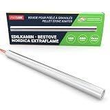 FIATLUX Pelletofenkerze, Edilkamin/Bestove/Nordica Extraflame – Zündkerze 155 mm – 280 W – Gewinde 3/8 – Originalteil – Verbindungsclips enthalten – FL-0005