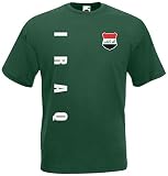 Irak Iraq WM-2022 T-Shirt Trikot Wunschname Nummer Flaschengrün S