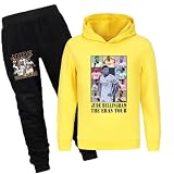 Jude Bellingham Jungen-Kleidungs-Set mit Kapuze und Hose, sportlich, gelb, 15-16 J