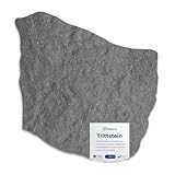 bepco Trittstein Gartenplatte Beetplatte Laufplatte Wegplatte 4er-Set, Gummi (4er-Set Trittsteine Naturstein aus recycelten Gummi, 53 x 45 x 1,8 cm, grau)