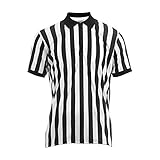 Herren Schiedsrichtershirt, Offizielles Schiedsrichtertrikot für Herren, Herren Offiziell Schiedsrichter Trikot, Schwarz-weiß gestreiftes Schiedsrichter-Kostü, für Basketball, Fußball, Fußb