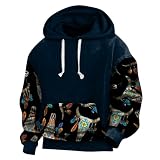 Hoodie Herren Freizeit Kapuzenpullover Pullover mit Kapuze Vintage Sweatshirt Sport Hoody Basic Kapuzenpullover Langarm Sweatshirts Classic Männer Sweatjacke Druck Pullover Warehouse Deals Angeb