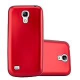 Cadorabo Hülle kompatibel mit Samsung Galaxy S4 MINI Schutzhülle TPU Silikon Case Metallic Design Slim Kratzfest Weiche Gummi mit Rundumschutz Case Hülle für Galaxy S4 MINI in R