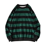 Generisch Angebote Tages Blitzangebote Damen, Sweatpullover Damen Winter Sweatshirts Für Männer Runde Pullover-Töpfe Streifenbluse Langärmelig Turnanzug Mädchen Mit Hose Tages Angeb