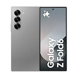 Samsung Galaxy Z Fold6 AI-Smartphone, Simlockfreies Handy ohne Vertrag, 256 GB Speicher, 50-MP-Kamera, Großes Display, Lange Akkulaufzeit, Silver Shadow, 3 Jahre Herstellerg